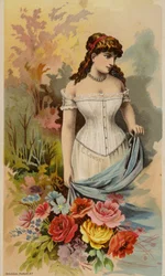 Dame portant un corset