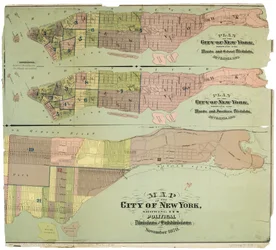 Carte de la ville de New York, montrant ses divisions politiques et subdivisions