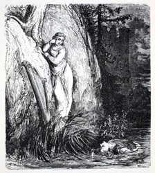Nixes, tirées du Guide mondial des gnomes, fées, elfes et autres petits êtres de Thomas Keightley (1789-1872), publié en 1880