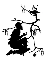 Une des silhouettes de Robinson Crusoé