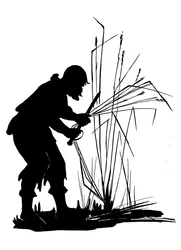Une des silhouettes de Robinson Crusoé