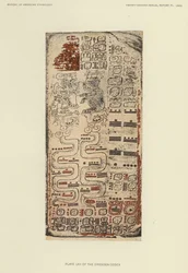 Planche LXII du Codex de Dresde (lithographie couleur)