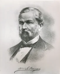 Portrait de William George Fargo (1818-81) co-fondateur de Wells Fargo & Co.