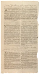 Résolutions imprimant la proposition de NYS pour des amendements à la Constitution, octobre 1788