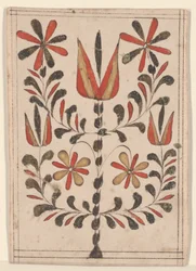 Récompense de mérite (Belohnung), peinture Fraktur
