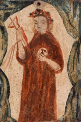 Saint avec un crucifix