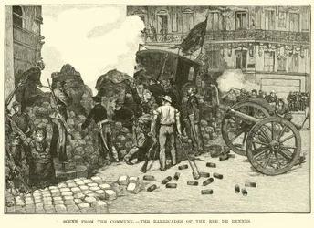 Scène de la Commune, les barricades de la rue de Rennes