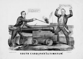 Ultimatum de la Caroline du Sud, publié par Currer & Ives, New York, vers 1860