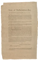 État du Massachusetts en convention, Constitution de l