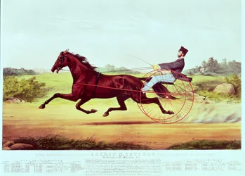 Le Cheval Célèbre, George M. Patchen, Le Champion du Turf, gravé par Nathaniel Currier et James Merritt Ives, 1860