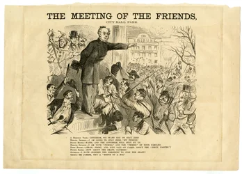La Rencontre des Amis, City Hall Park, 1863