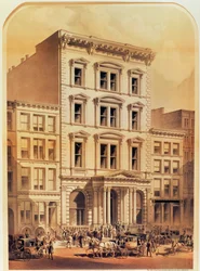 La Bourse de New York, gravée par The Major and Knapp Co., pub. par Edmond Parsloe, New York, 1870
