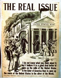 La véritable question - Une affiche plaidant pour que les États-Unis ouvrent leurs usines à la main-d