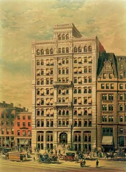 Bâtiment de la Standard Oil Company, 26 Broadway, New York, pub. par Root and Tinker, 1886