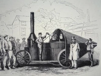 Le canon à vapeur Winans, capturé aux Confédérés pendant la guerre civile américaine, mai 1861 (lithographie)