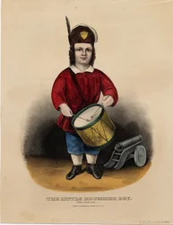 Le petit tambour : rub-a-dub-dub, pub. par Currier & Ives, vers 1860