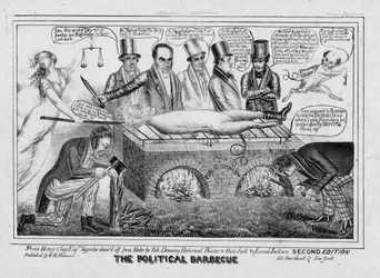 Le barbecue politique, vers 1835