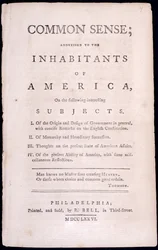 Page de titre de Common Sense par Thomas Paine 1776