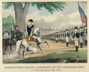 Washington prenant le commandement de l