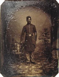 William J. Netson, 54e Infanterie du Massachusetts, vers 1863 (tintype)