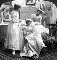 Placer le voile de la mariée