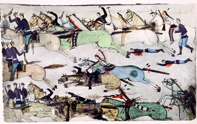 Bataille de Little Big Horn, Montana, USA, 25-26 juin 1876, c1900