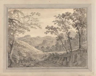 Vues en Angleterre, Écosse et Pays de Galles ; Tour en Écosse : Paysage montagneux avec route
