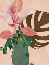 Feuilles Plus 6 Rose