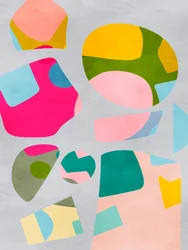 Découpe minimaliste et colorée