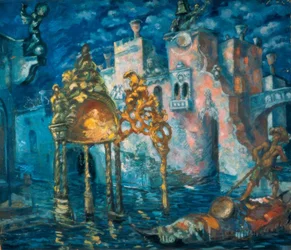 Décor de scène : Canal à Venise