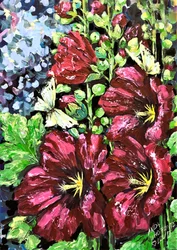 Papillons du rosier rouge