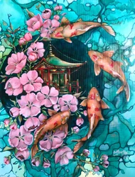 Temple Sakura Koi