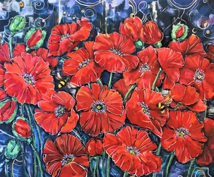 Une floraison éclatante de pavots