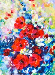 Un jardin de coquelicots haut en couleur
