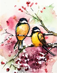 Oiseaux et baies d