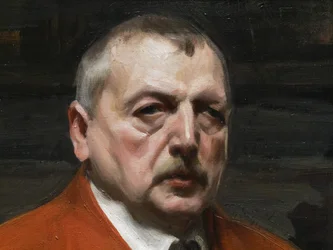 Autoportrait en rouge (1915, huile sur toile).