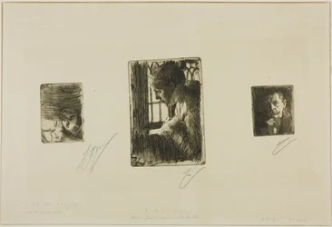 Tête de fille ; paysanne à la fenêtre ; Anders Zorn
