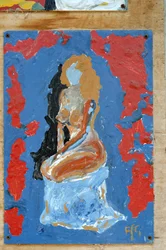 FEMME NUE À GENOUX