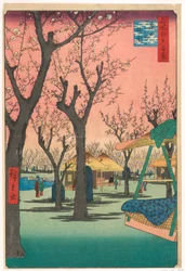 Jardin de pruniers, Kamata (Kamata no Umezono) de la série Cent vues d