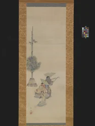 Deux femmes avec des chapeaux dansant