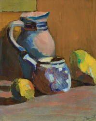 Nature morte au pot bleu