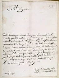 Lettre de Le Nôtre au Grand Condé