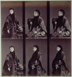 Portrait de Sarah Bernhardt (1844-1923) en costume de ville