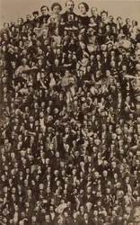 La cour impériale de Napoléon III, vers 1866, imprimé dans les années 1940