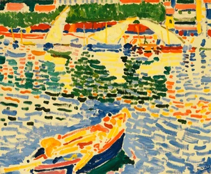 Bateaux au port de Collioure, vers 1905 (huile sur toile)