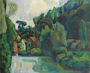 Paysage (huile sur toile)