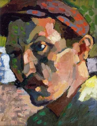Autoportrait à la casquette, vers 1905 (huile sur toile)