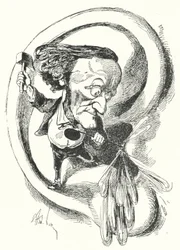 Caricature du compositeur allemand Richard Wagner