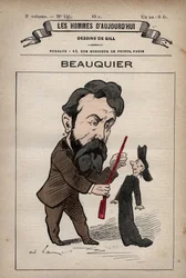 Caricature de Charles Beauquier homme politique français 1833 - 1916 de 