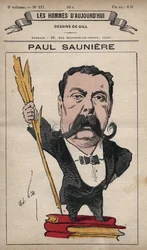Caricature de Paul Saunière (1827-1894) de "Les Hommes d